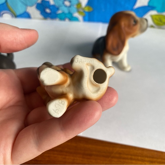 Vintage puppy dog figurine set of 3 basset hound dachshund & boxer puppy - Picture 6 of 7